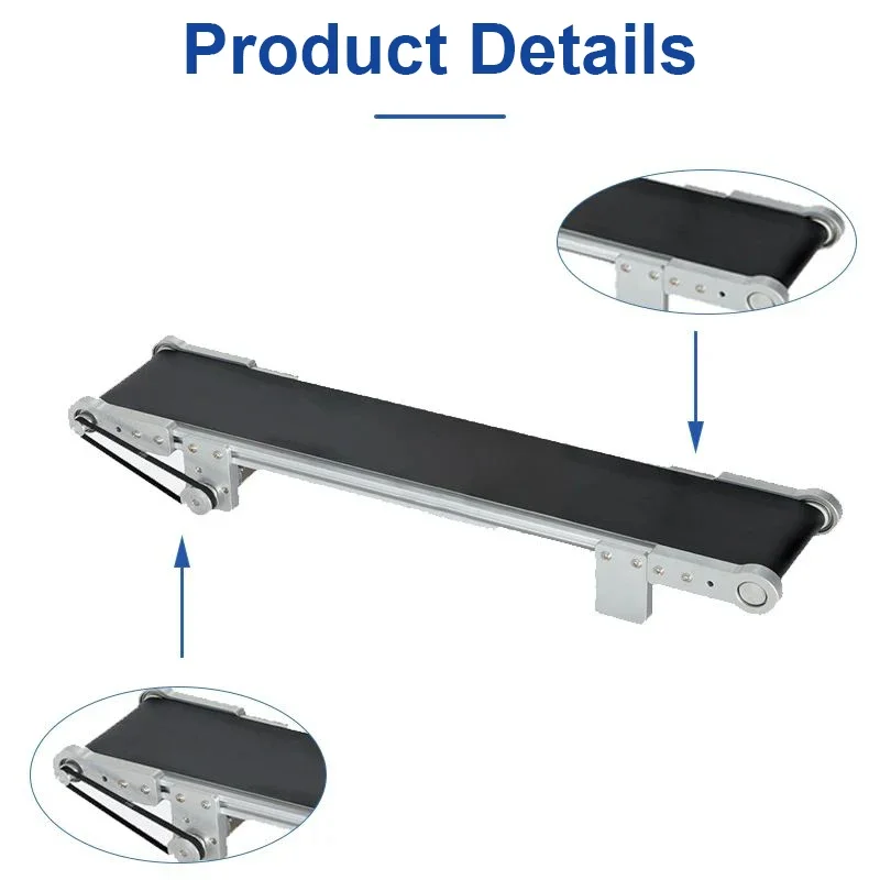 DCODE-MINI cinta transportadora de PVC de 60CM, impresora de código de fecha, velocidad ajustable, piezas de impresora de inyección de tinta de