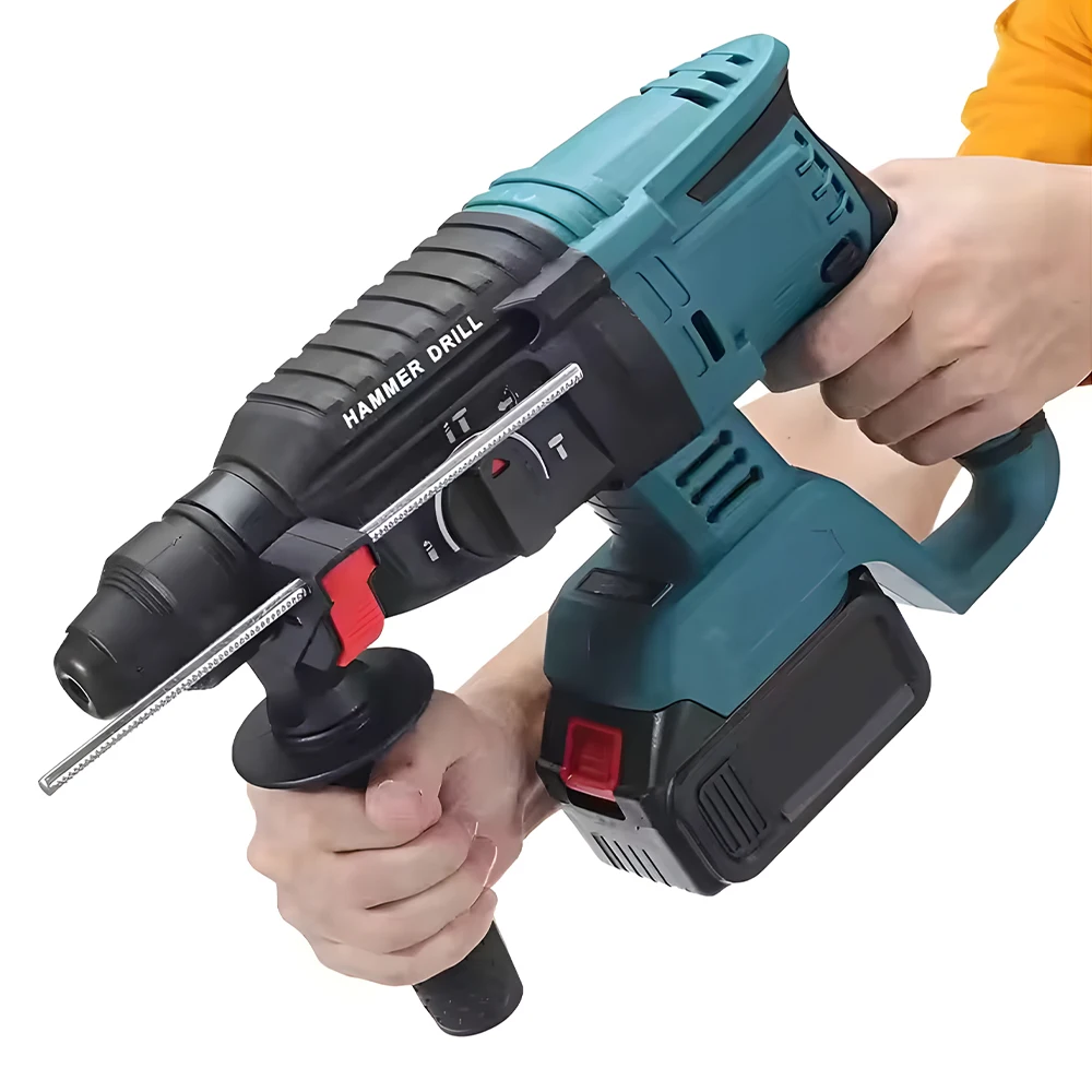 Taladro percutor eléctrico sin escobillas Podofo de 26 mm, taladro de impacto inalámbrico, herramientas eléctricas para batería Makita de 21 V, martillo rotatorio multifuncional