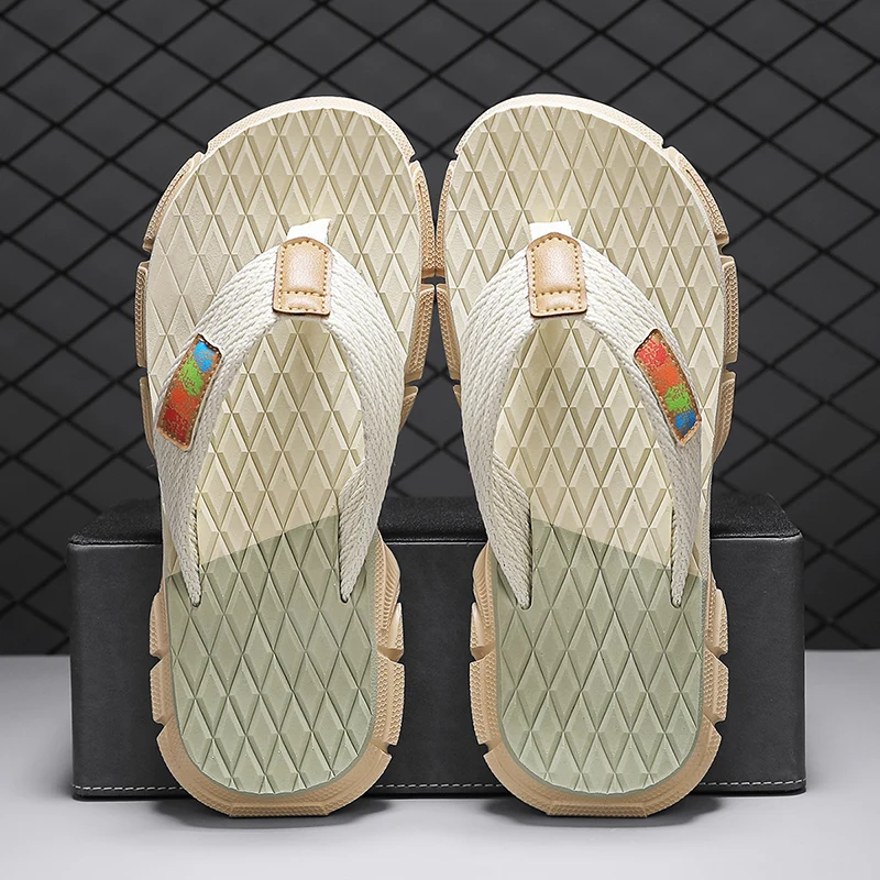 فليب رجالي - يتخبط بشعارات ملونة. شباشب يومية كاجوال، صنادل شاطئ خارجية #6