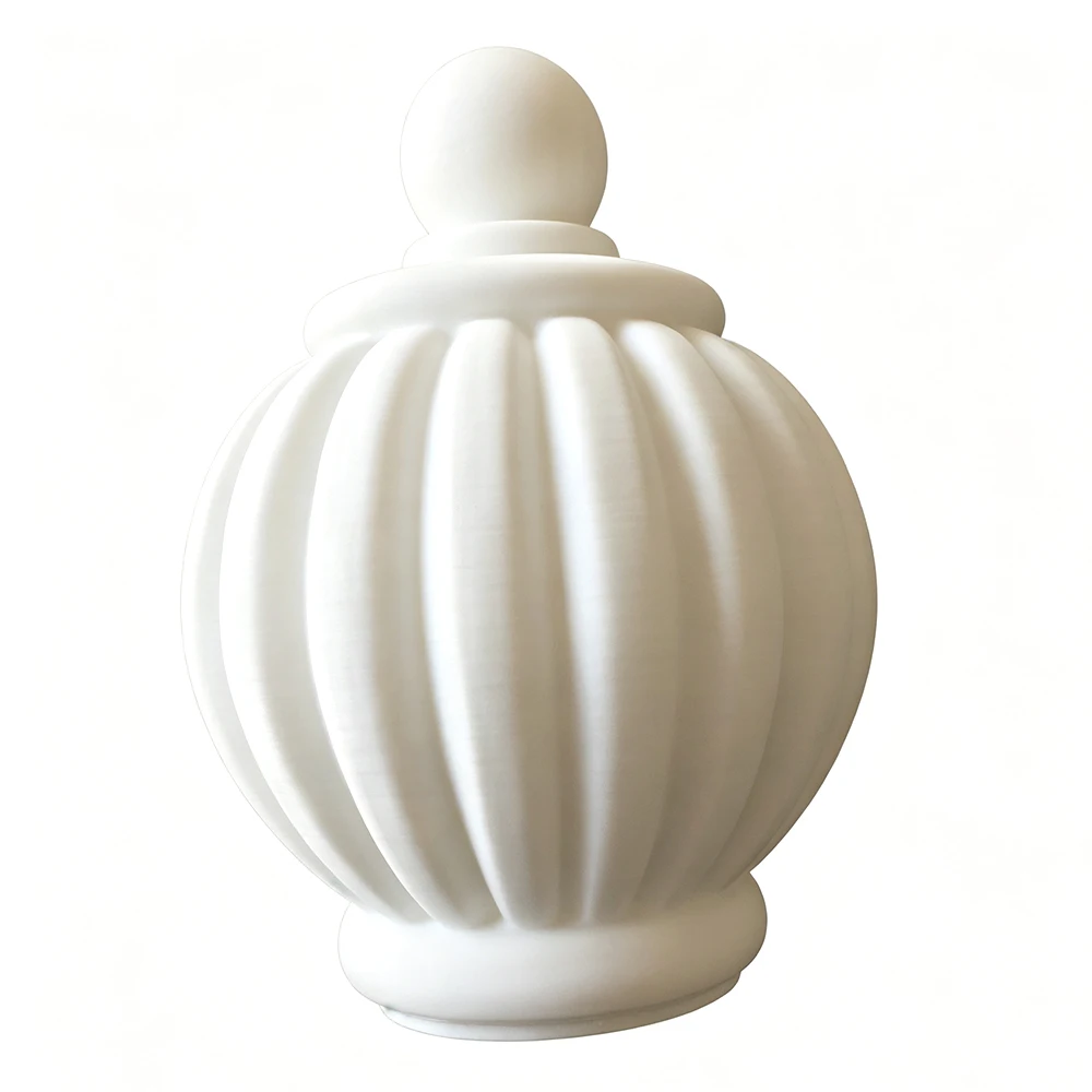 OEM Custom SLA 3D Printing White Resin Decorative Wavy Dome Ornament Rapid Prototype Art Sculpture 3D Printed Model Service