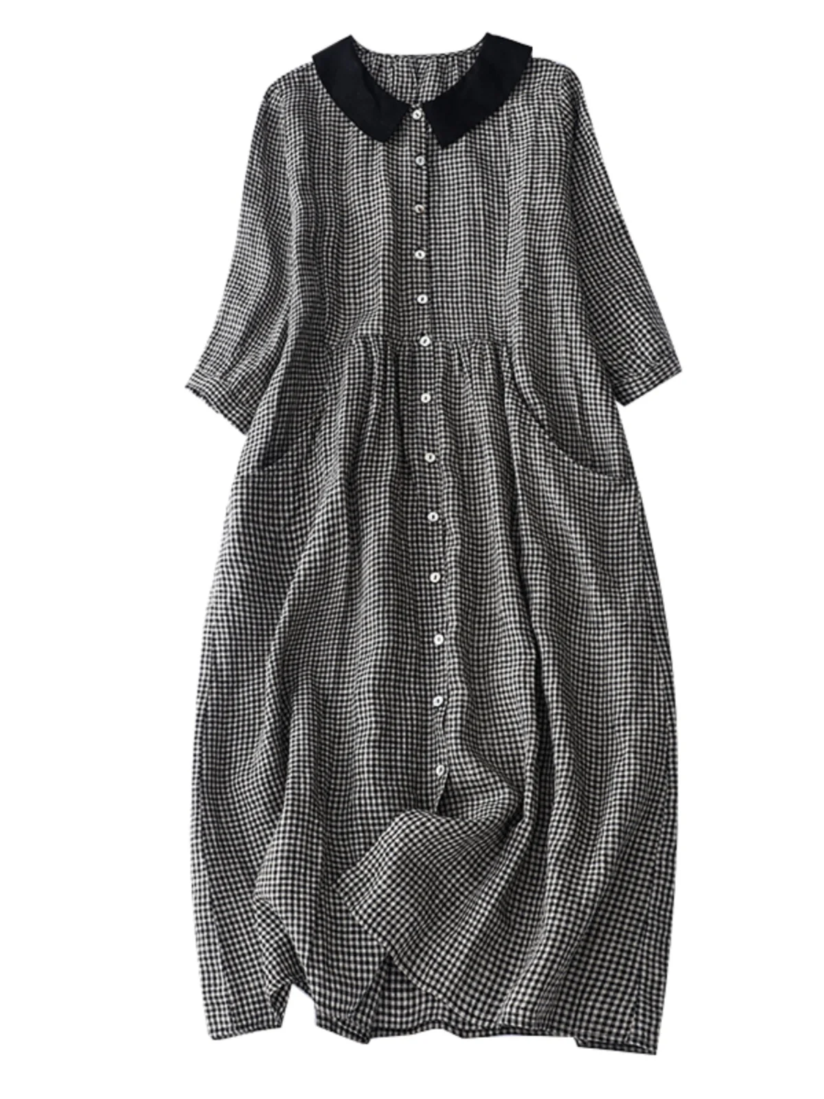 Lente Zomer Nieuwe Collectie vrouwen irt Dr Dunne Linnen Taille Cinched Lange Rok Pendelen Sle Midi Dr Enkel Stuk