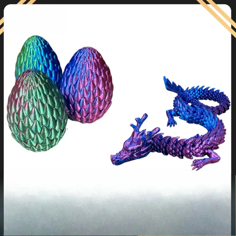 3D Printing Chinese Loong Toy Fashionable Desktop Decorations Car Accessories Chinese Loong Model Light and Safe Home Decoration