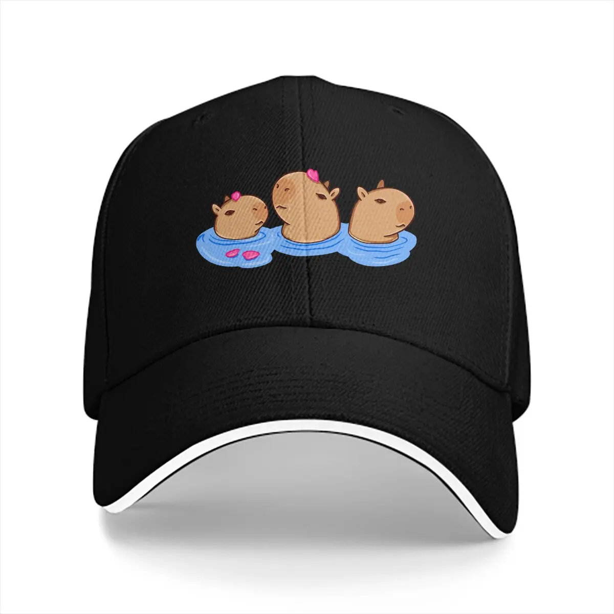 Having a Bath in Spa Baseball Caps Peaked Cap Capybara Animal Sun Shade Hats for Men Women