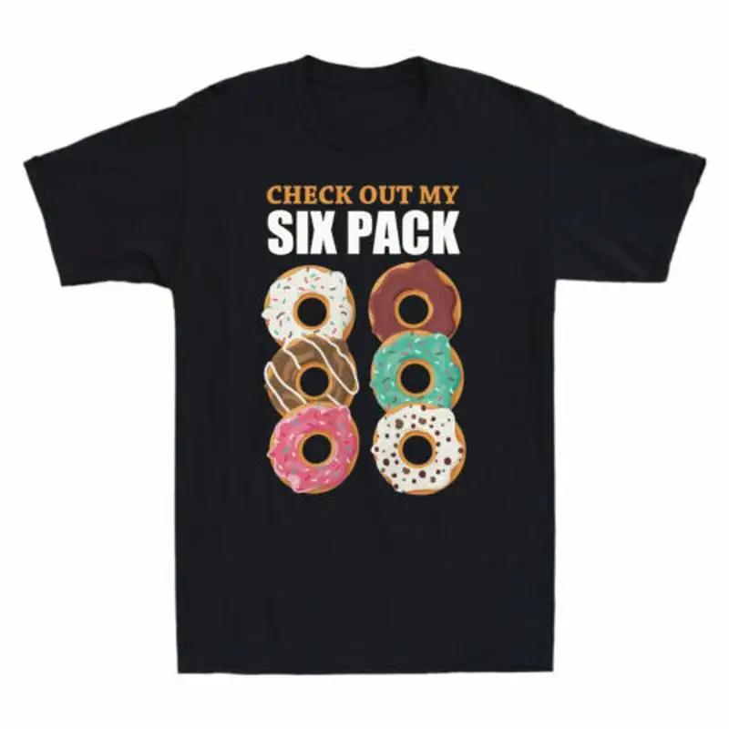

Check Out My Six Pack Donut Novelty Men's T Shirt Funny Workout Donuts Gym