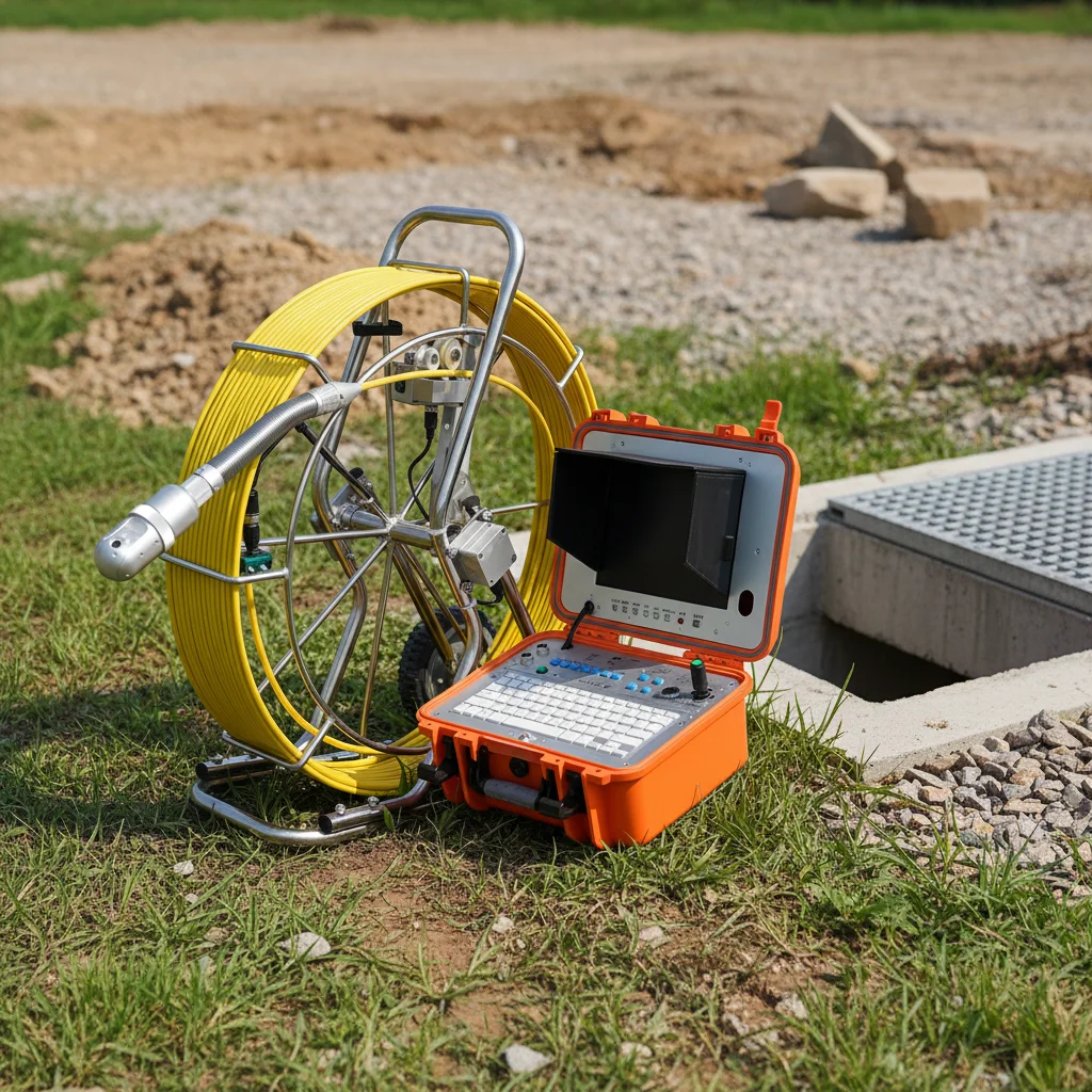 SK3608 10-inch LCD 1024x600 DN50mm 6600mA Battery Manual 360 Tilt 180 High Precision Meter Counter Sewer Pipe 1 Year