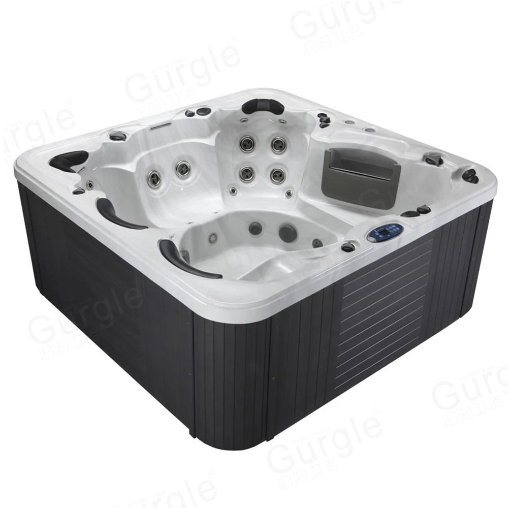 Gurgle Deep Outdoor 5 Persons Hot Tub Spa Acrylic Massage Bathtub Swim Spa Hot Tub With Air Bubble Jet