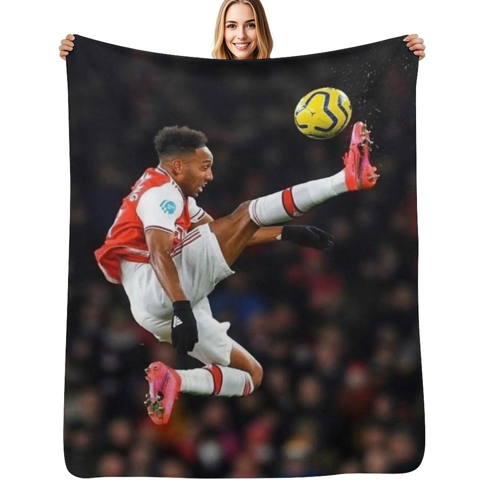 Cobertor Pierre-Emerick Aubameyang, cobertor aconchegante para sofá, para assistir TV e dormir
