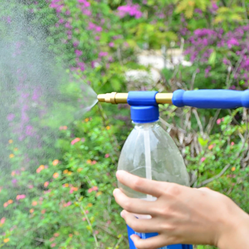 1Pc Garden Manual Spray Watering Head Optional Nozzle Interface Brass Gun Sprayer Adjustable Water Pressure Atomization Sprayer