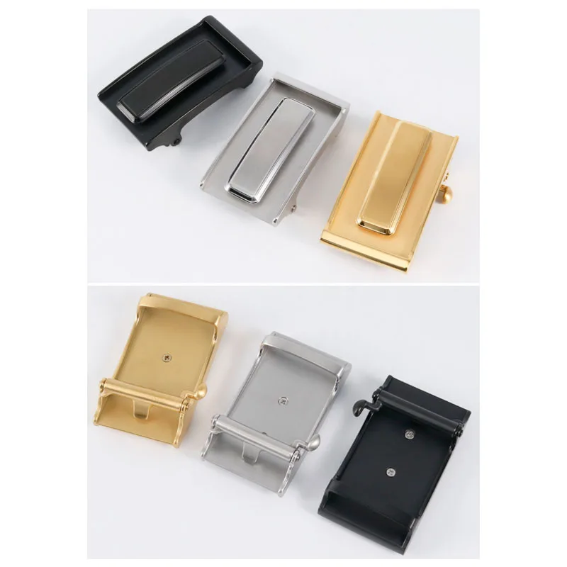 Steel buckle leather belt buckle, 3.5cm automatic buckle, 304 stainless steel waist belt buckle, business belt buckle
