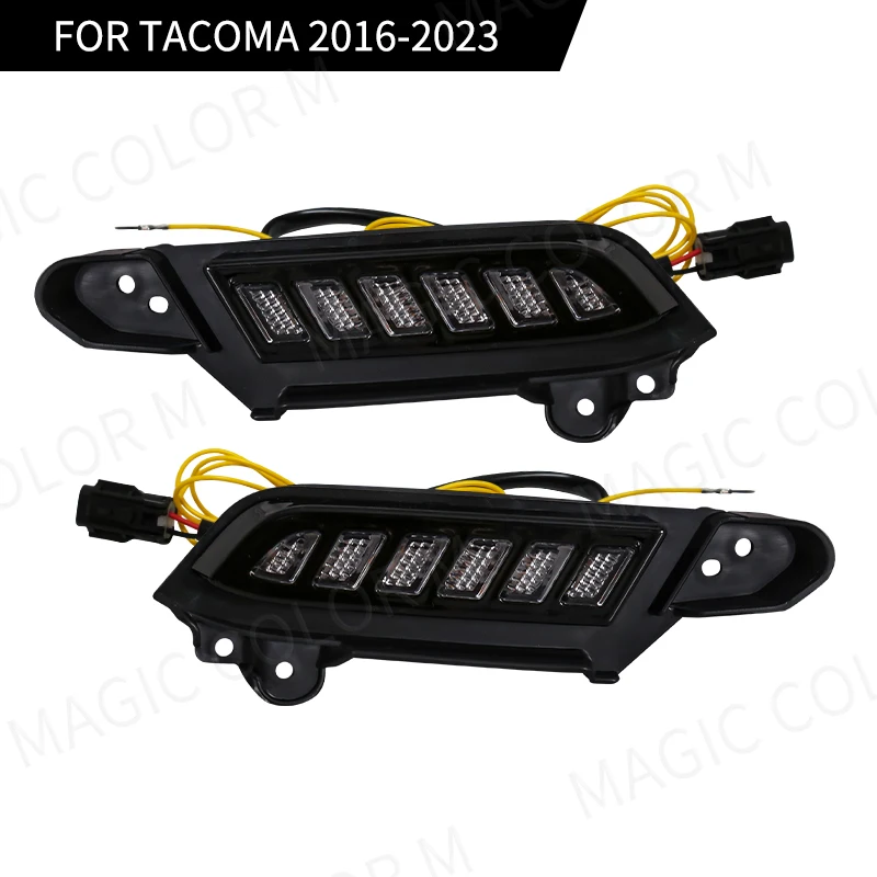 Car Daytime Running Light For Toyota Tacoma 2012 2013 2014 2015 2016 2017 2018 2019 2020 2021 2022 2023 White Yellow Turn Signal
