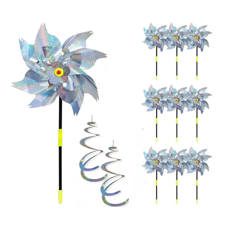 

Quality Reflect Pinwheels For Yard And Garden With Reflective Scare Spiral Reflector To Keep Birds Away From House,Garden,Etc