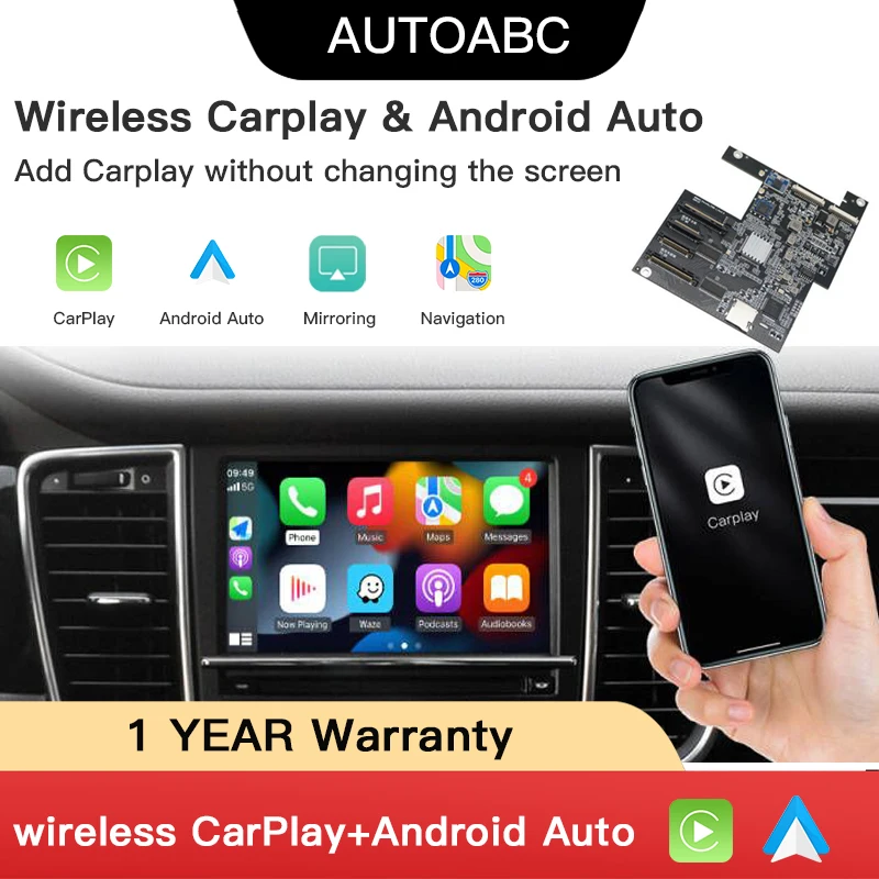 AUTOABC Wireless Carplay Module for Porsche PCM3.1 PCM4.0 Cayenne Macan 911 Panamera Bosxter Android Auto Car Accessories