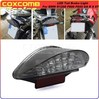 Para BMW F650 GS ST motocicleta 12V luz trasera LED Reflector freno trasero lámpara de parada luz de matrícula F800 S ST R1200 R luz trasera