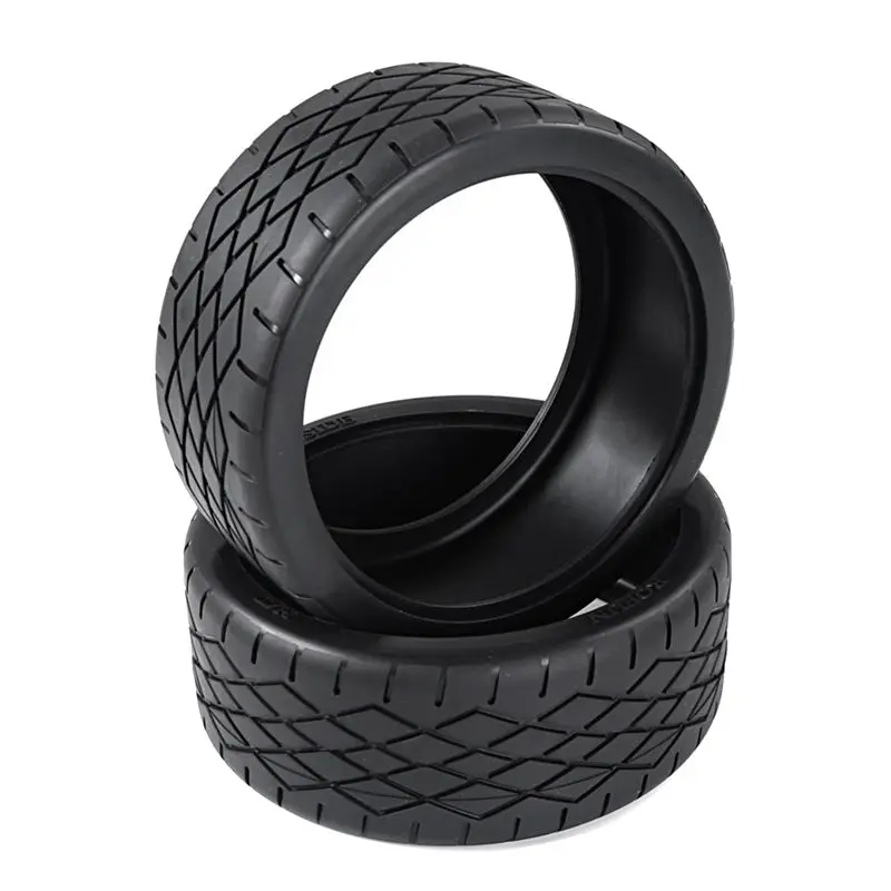 AS96-2PCS Rubber Wheel Tyre Parts Tires Skin Set For 1/5 Scale Rovan F5 MCD XS-5 Rc Car Accessories