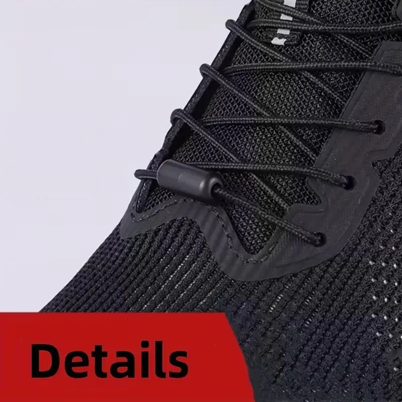 6pcs Set 1 Pair No Tie Shoe Laces Buckles Unisex Rotating Quick Adjust Locks for Sports Outdoor Shoes Pre Installed