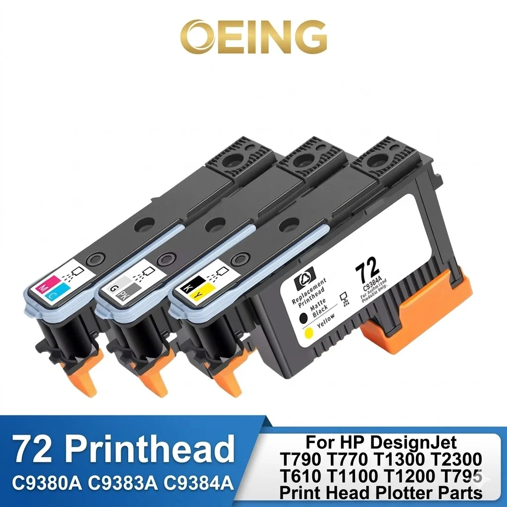 

72 Printhead C9380A C9383A C9384A For HP DesignJet T790 T770 T1300 T2300 T610 T1100 T1200 T795 Print Head Plotter Parts