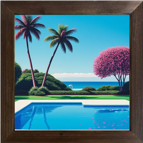 Urban and Landscape Scenery Are Elements, American Printing Oil Painting, Waterproof, Suitable for Home Store Decoration