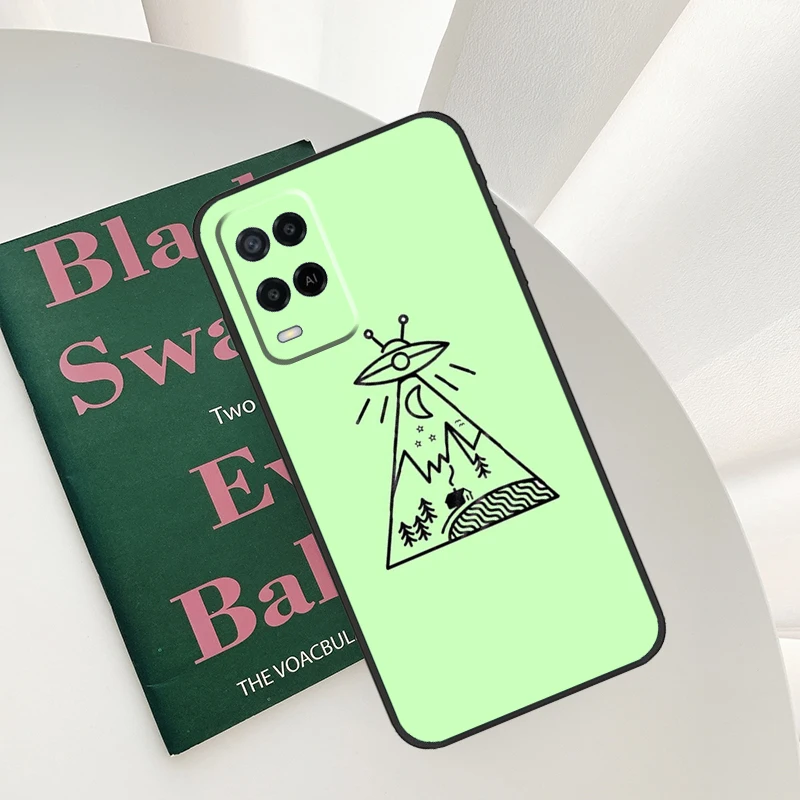 Estética alienígena espaço menina caso para oppo a15 a16 a17 a58 a78 a98 a5 a9 a91 a52 a72 a76 a96 a74 a94 a54 s a57 a77 capa