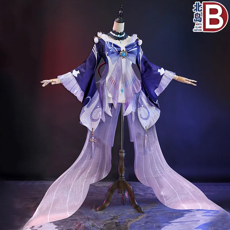 

Anime Genshin Impact Cosplay Sangonomiya Kokomi Cosplay Women Clothing Anime Game Women Dress Complete Set