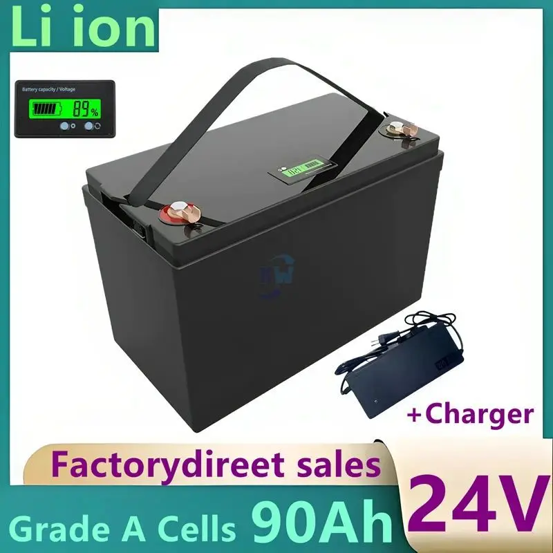 

24V 90Ah LiFePO4 Cell Discharge Battery for 25.6V Electric car RV Solar Campers Golf Cart Energy storage system batteries