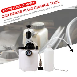 Car Manual Brake Bleeder 3L Car Brake Oil Pot Replacement Tool Voltage Display Empty Exchange Drained Kit Clutch Bleeding System