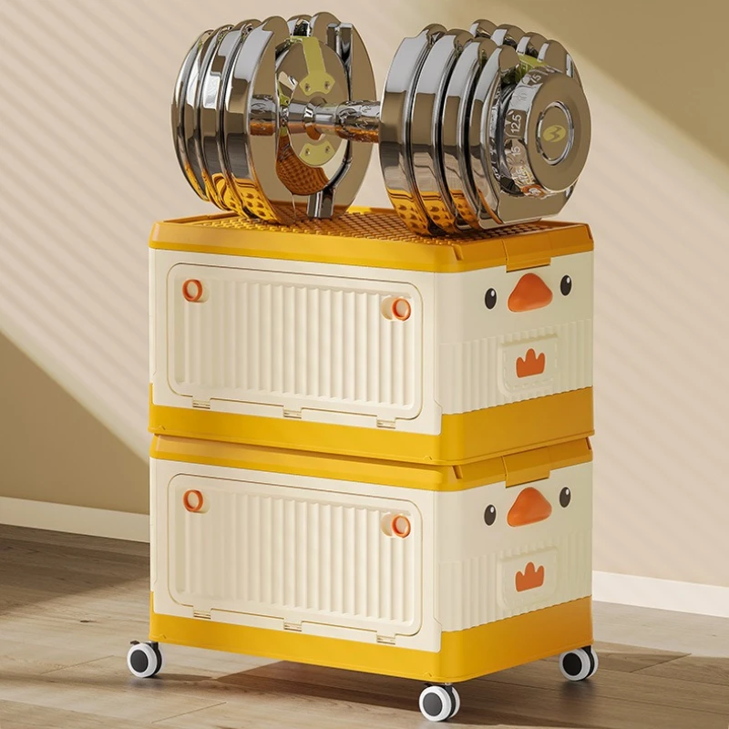 

Детский ящик для хранения игрушек, домашний органайзер для спальни на колесиках, большой вместительный контейнер для хранения