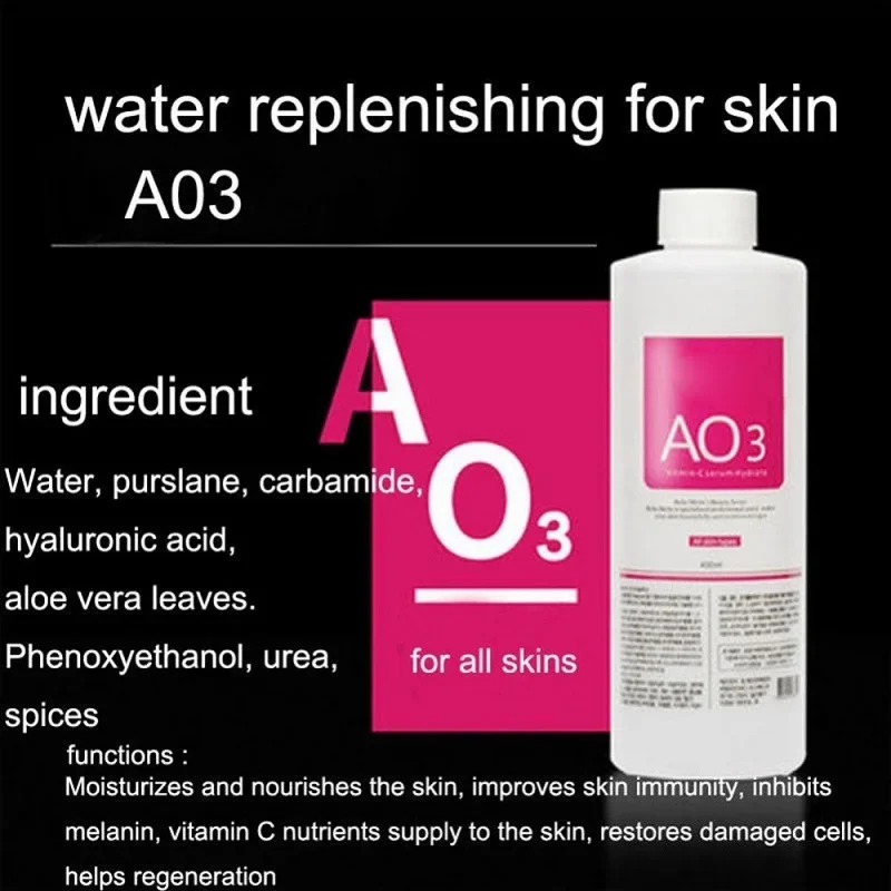 Facial Skincare Face Serum AS1 SA2 AO3 Aqua Peel Solution For Facial Machine Skin Deep Cleaning 400ml Kit of 3 pcs