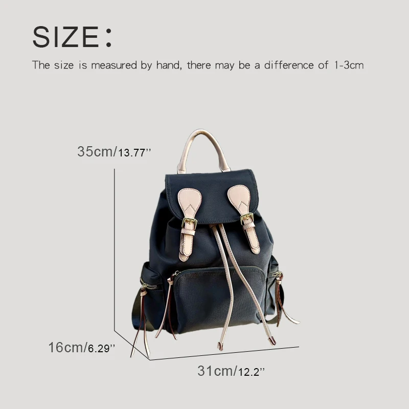 Imagem -02 - Mochilas Estilo Formal para Mulheres Bolsas e Bolsas de Grife de Luxo 2024 Novas em Poliéster Vários Bolsos com Couro Genuíno Unissex Casual Bolsa de Ombro de Pano Alta Qualidade Envio Rápido Chega