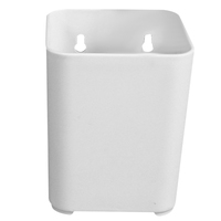 Sturdy Wall Mount Pen Holder Multifunctional Plastic Desk Organizer Pp Pencil Storage Box For Office Bedroom Study Room