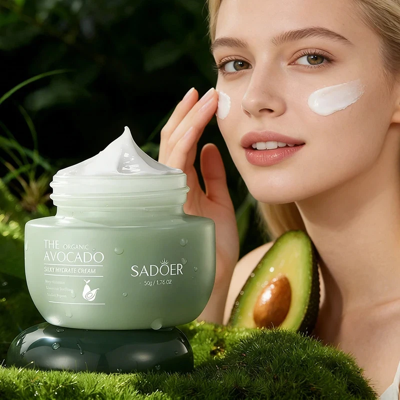

SADOER Organic Avocado Hydrate Face Cream Deep Moisturizing Soothe Dryness & Rejuvenate Skin for Nourished Smooth Skin Care