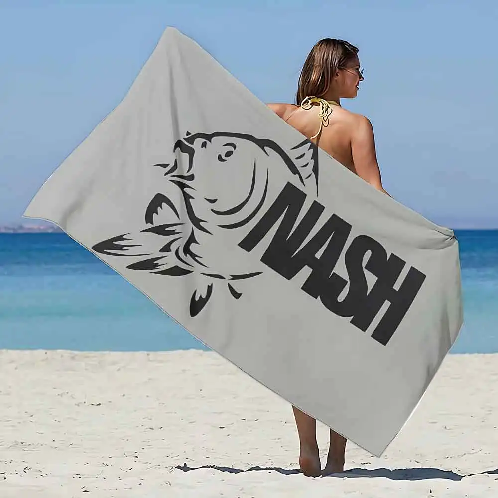 Nash-Toalla de playa de pesca para mujer, Toalla de microfibra sin arena, secado rápido, suave, a prueba de arena, regalo para viajes, gimnasio, ducha, Camping