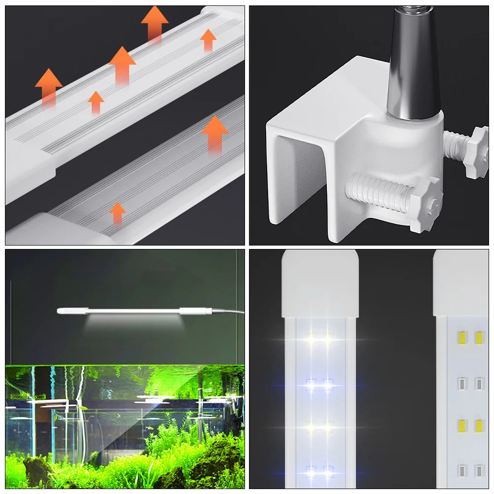 

1Pcs LED Aquarium Aquatic Plant Light Eu Plug Sturdy Clip Lamp Easy Install Aquarium Clip Lamp LED Fish Tank Light