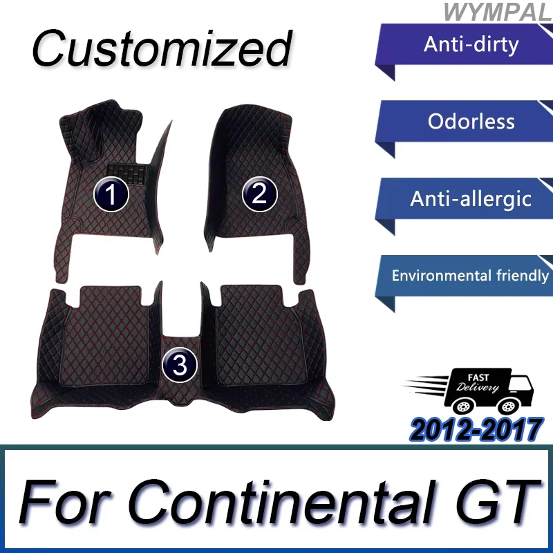 

Car Floor Mats For Bentley Continental GT Coupe 2012 2013 2014 2015 2016 2017 Auto Foot Pads Carpet Cover Interior Accessories