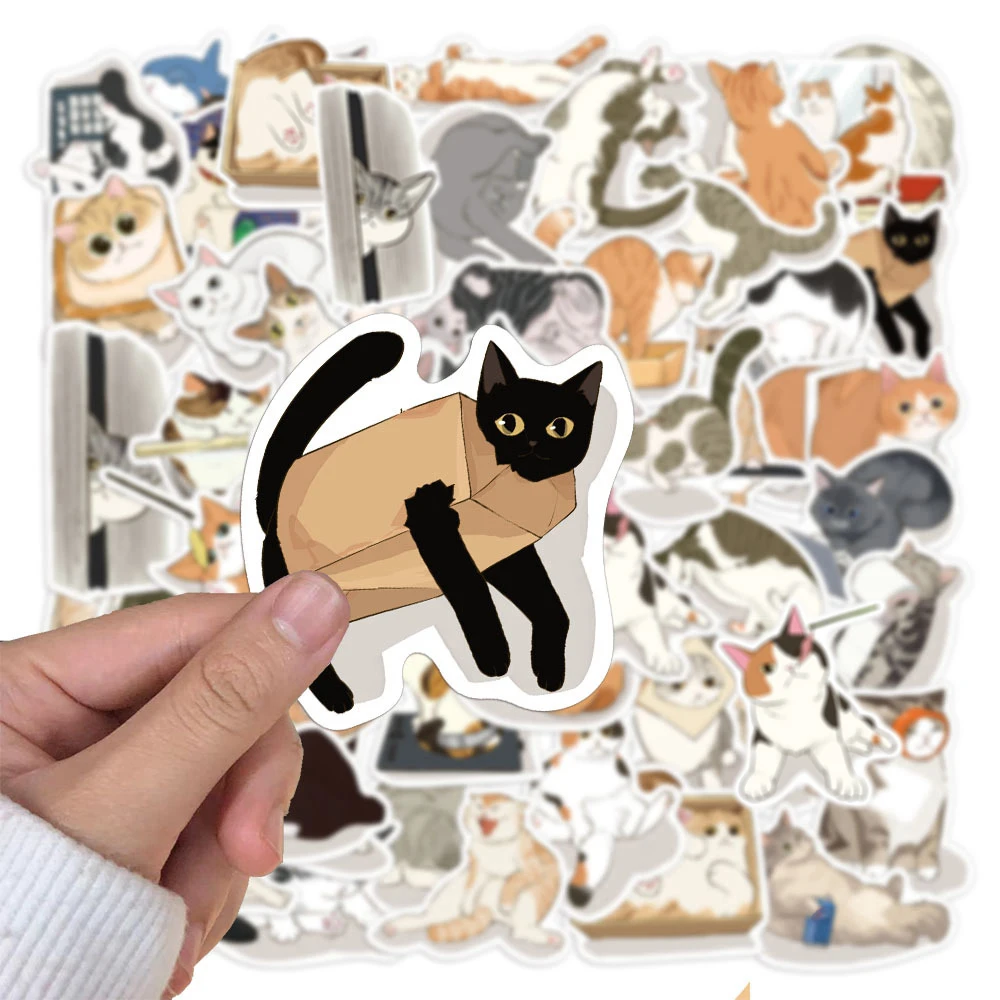 10/30/50 Stück Kawaii Cartoon Katze Alltagsleben Aufkleber Niedliche Kreative Graffiti-Sticker Scrapbook Gitarre Handy Laptop Aufkleber Großhandel