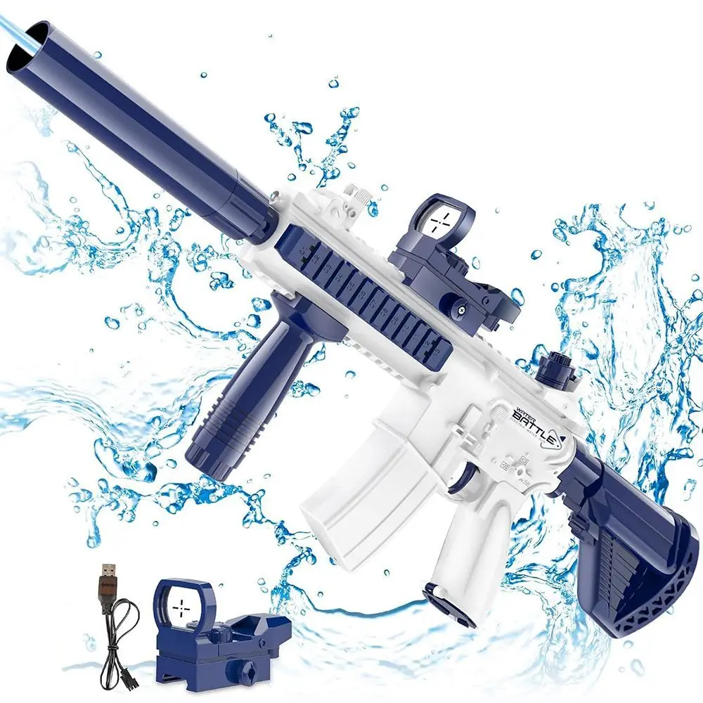 Elektrische Wasserpistole Unilabo M416 – batteriebetrieben mit externem Wasserflaschenbefestigung – perfekt für Kinder und Erwachsene im Freien 9