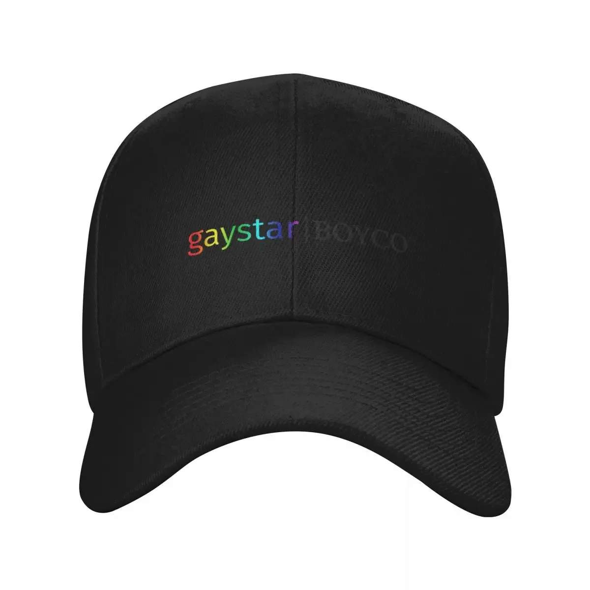 

gaystar boyco rainbow + black text Baseball Cap custom Hat sun hat hard hat western Ladies Men's