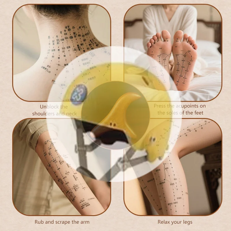 

1PC Neck Foot Sandalwood Trigger Point Massage Gua Sha Tools Home Gym Professional Therapy Massage Tool For Back Leg Hand Face./