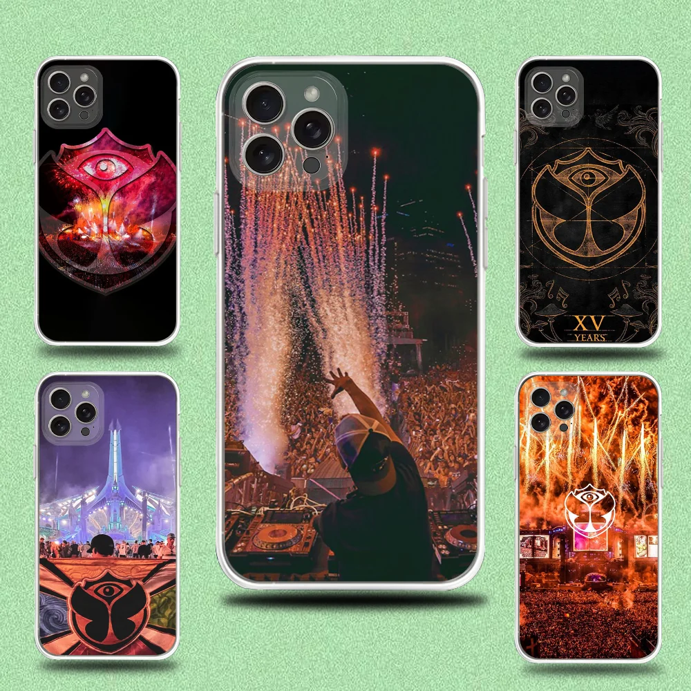 

Music Festival T-Tomorrowland Phone Case For iPhone 16,15,14,13,12,11 Plus,Pro,Max,XR,XS,X,7,8 Plus,SE,Mini Transparent Shell