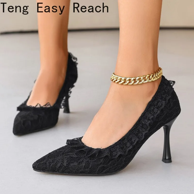 

2026 Spring and Autumn New Women's High Heels Paired with Multiple Colors, Cute and Suitable for Date Parties