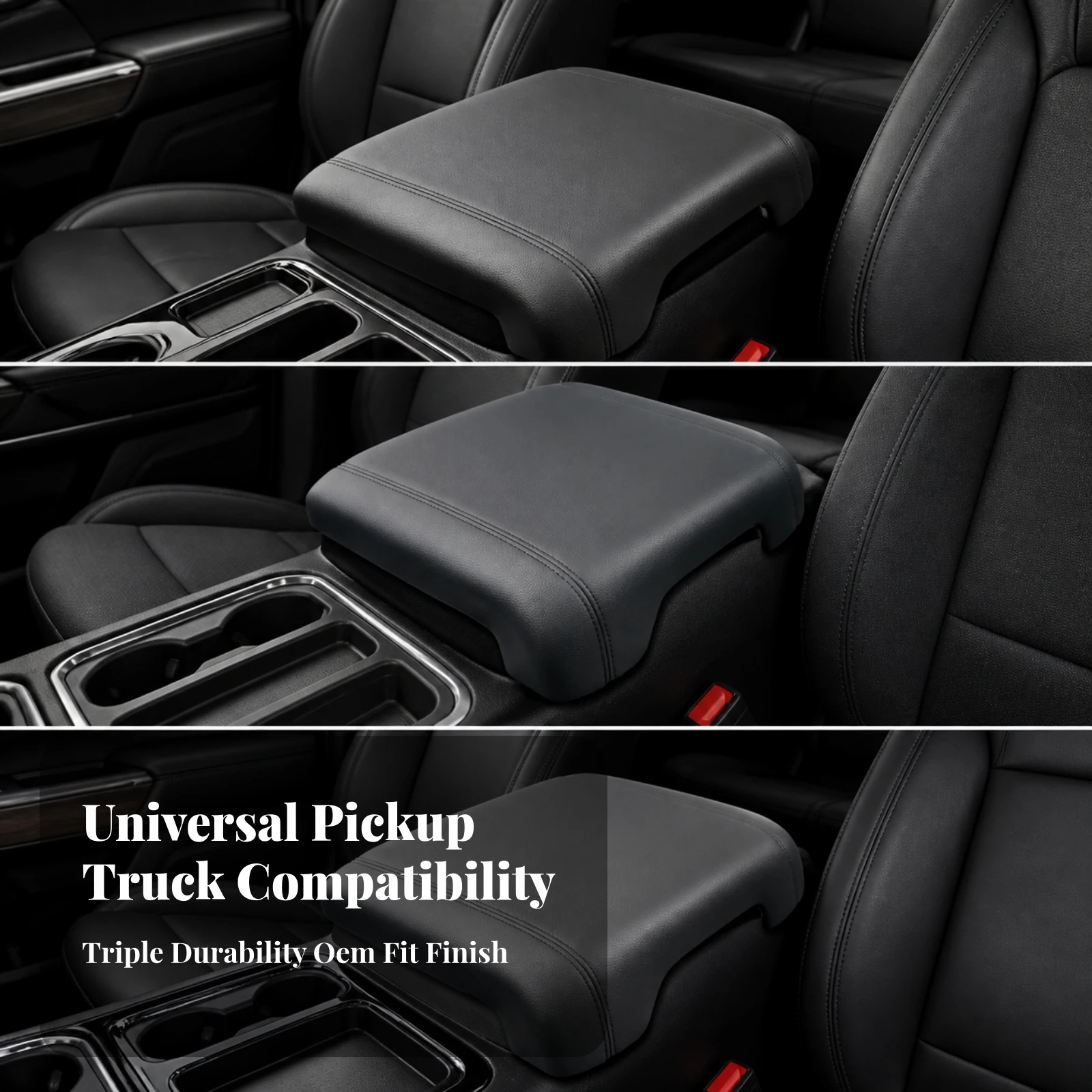 Center Console Armrest Cover Padded Center Console Lid Replacement Armrest Lid Cover Double-Stitched Auto Part Anti-Scratch