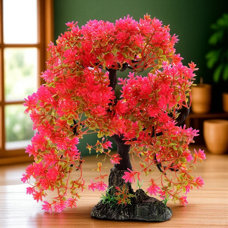 

Fish Tank Decorative Tree Artificial Resin Bonsai for Aquarium Landscaping Realistic Simulation Plant Ornament Home Desktop