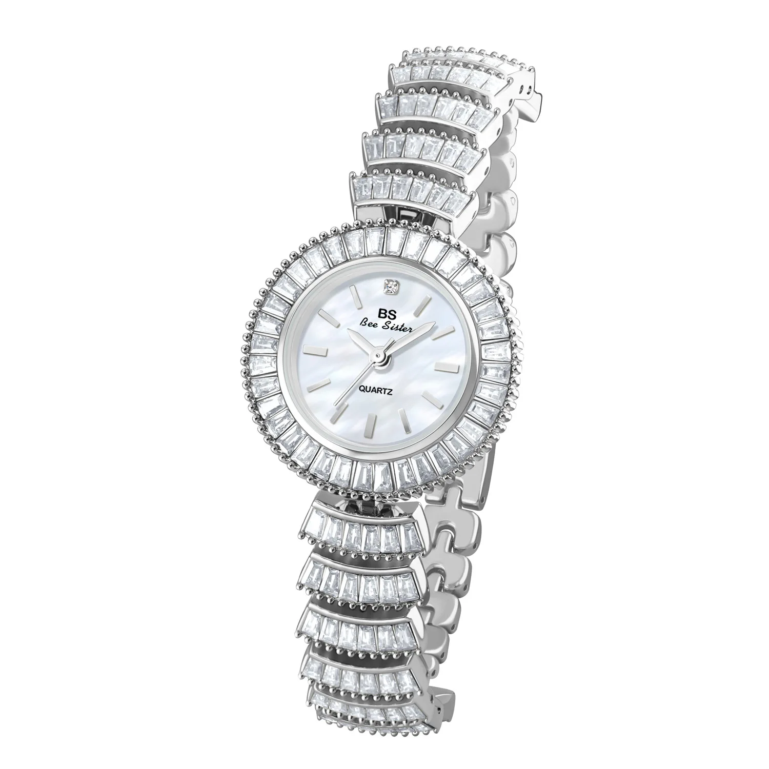 UTHAI Women Watch Light Luxury Brand Female Bracelet Exquisite Mermaid Full Diamond Waterproof Ladies Fashion Quartz Clock Watch