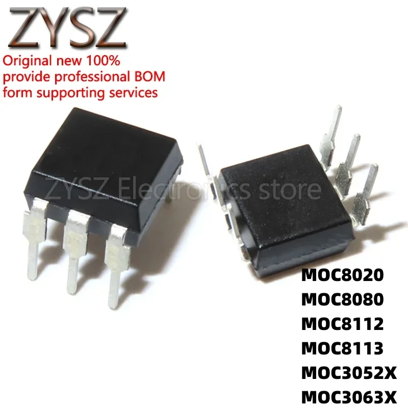 5 adet MOC8020 8080 8112 8113 3052 3063X in-line DIP-6 siyah