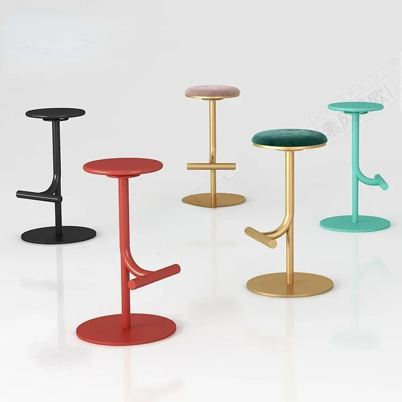 

High Luxury Designer Bar Chair Nordic Leisure Commercial Metal Counter Chair Hotel Taburetes Altos Cocina Furniture for Home