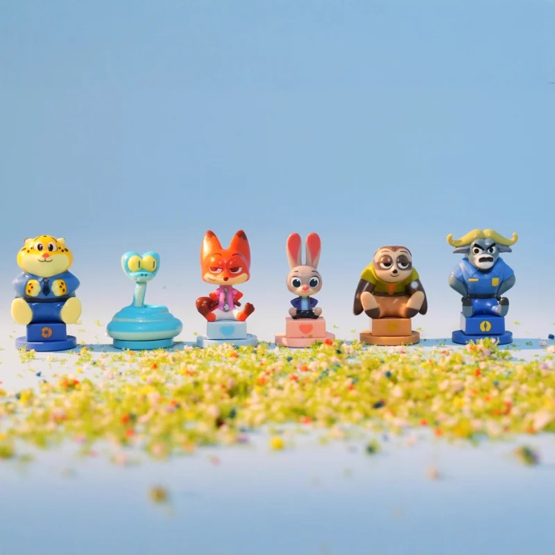 

6 шт., серия Disney Zootopia: Next Adventure, экшн-фигурка, кавайные украшения, фигурки, домашний декор, мультяшная настольная модель, куклы, подарок