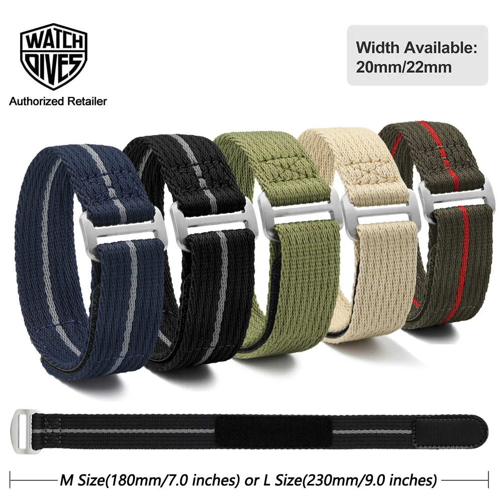 Nylon Watch Strap 20mm 22mm Sports Fabric Watches Band Belt Universal Replacement Sport Watch Bands Wristwatch Bracelet 5 Color