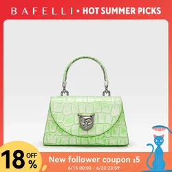 Bafelli 2024 Nieuwe Damestas Originele Designer Luxe Merk Cat Casual Stijl Trendy Portemonnee Krokodillenleer Handtassen