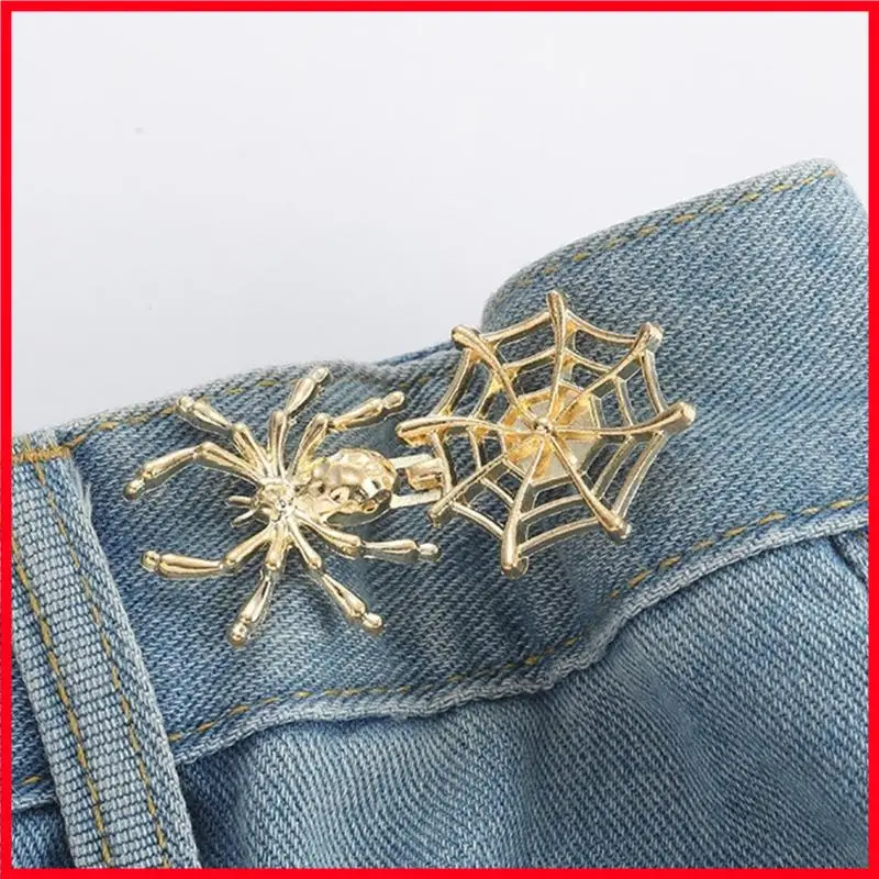 

F3MF Pack из 3 металлических джинсов Spiderweb Кнопки легкой регулировка талии.