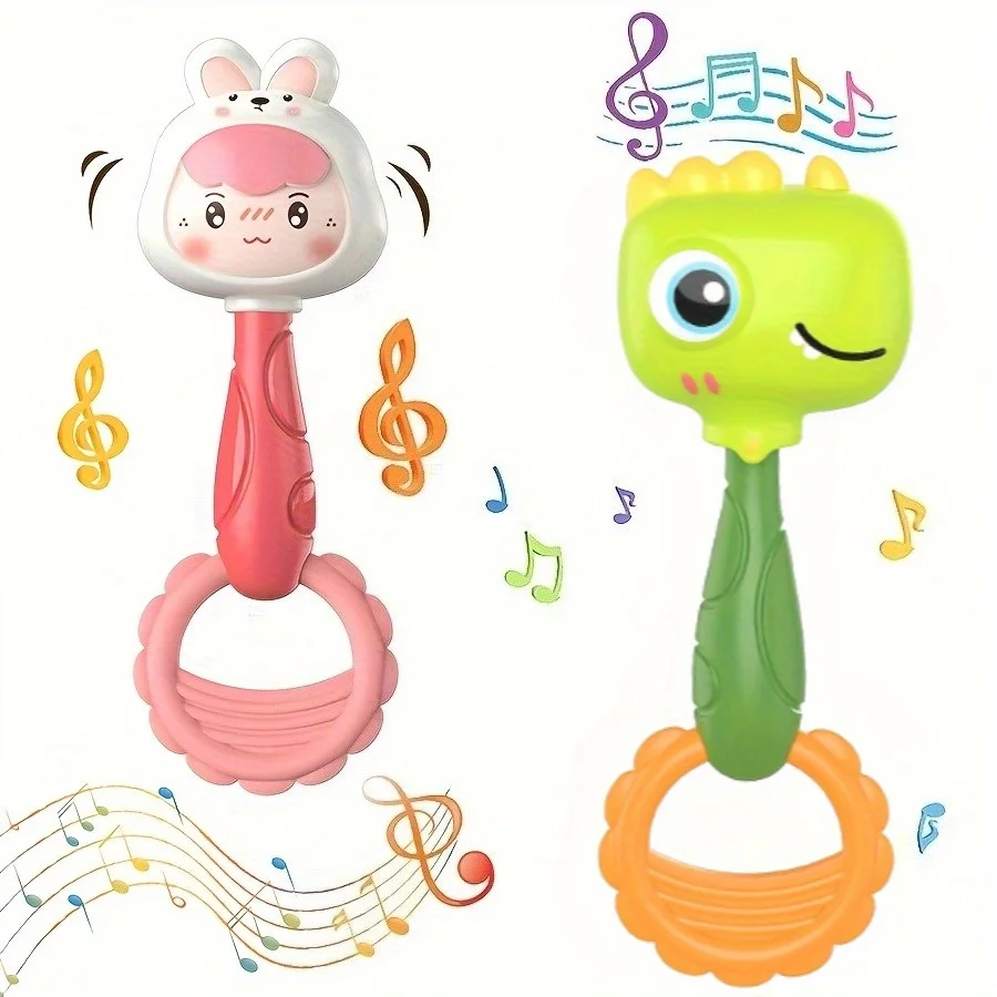 

Детская игрушка-колокольчик — милый розовый кролик, зеленый дизайн динозавра, способствует развитию моторики детей и сенсорному uczenia się