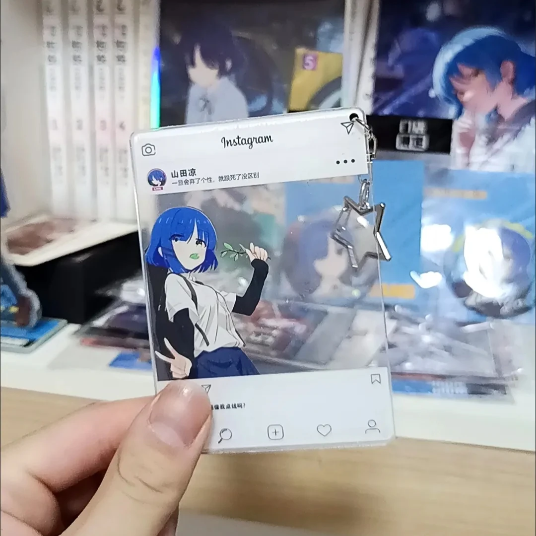 يامادا ريو بطاقة أكريليك شفافة Bocchi The Rock! أنيمي الطرفية الأصالة Diy حقيبة الظهر الديكور صورة الحلي #5